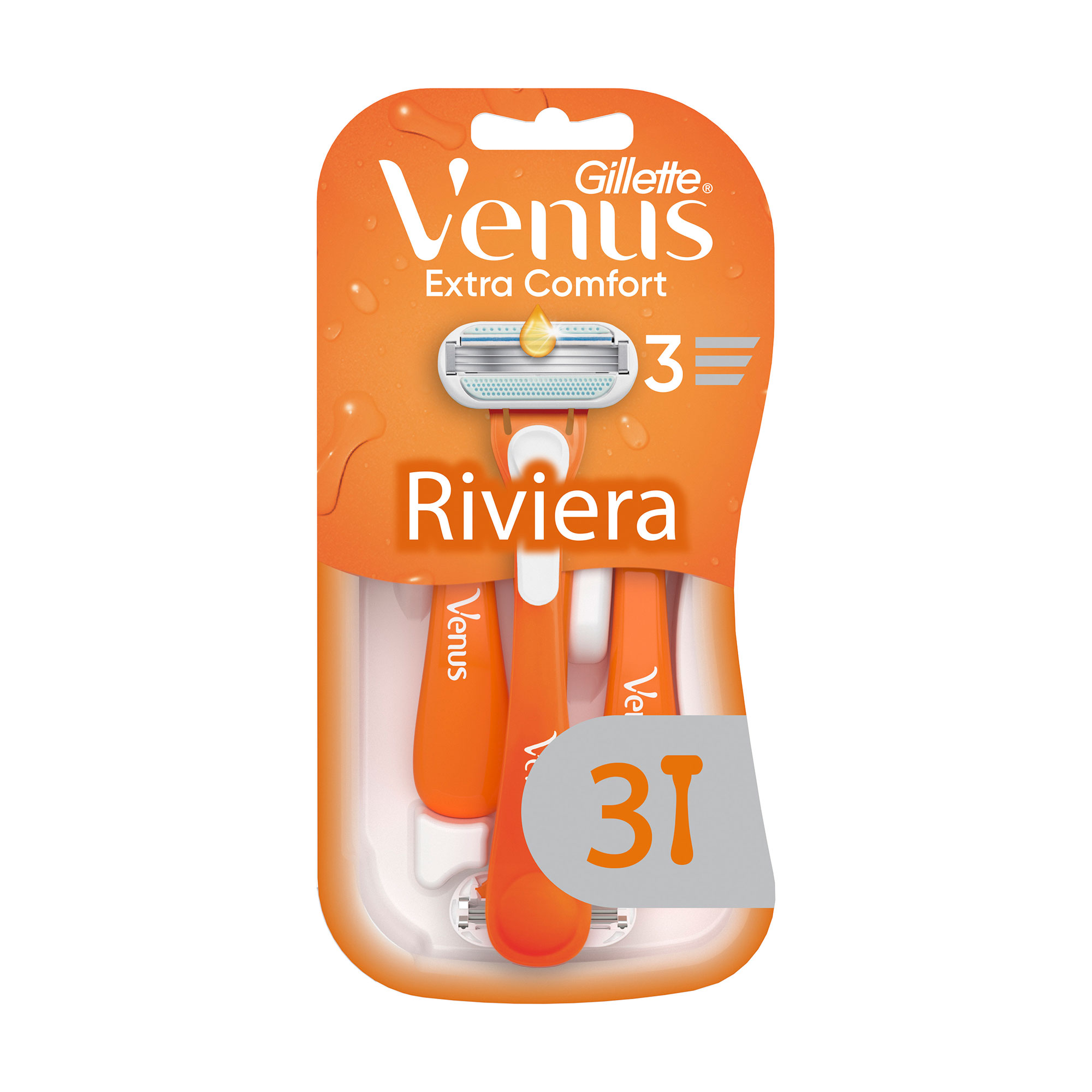 Одноразові станки для гоління жіночі (бритви) Gillette Venus Smooth Riviera, 3 шт